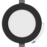 Mexen LDRR panou plafonieră LED încastrată fi 12 cm, 6W, Neutru - 4000K, 390 lm, negru - L210-012-0640-70