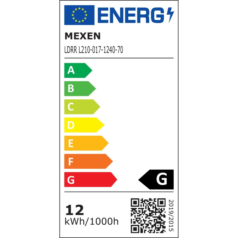 Mexen LDRR panou plafonieră LED încastrat fi 17 cm, 12W, Neutru - 4000K, 900 lm, negru - L210-017-1240-70