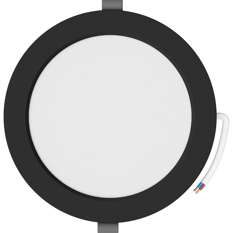 Mexen LDRR panou plafonieră LED încastrat fi 17 cm, 12W, Neutru - 4000K, 900 lm, negru - L210-017-1240-70