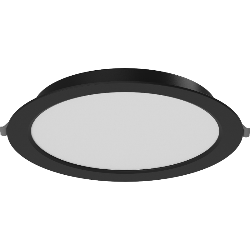 Mexen LDRR mennyezeti LED süllyesztett downlight panel, kör Ø 22 cm, 18W, Hideg - 6500K, 1440 lm, fekete - L210-022-1865-70