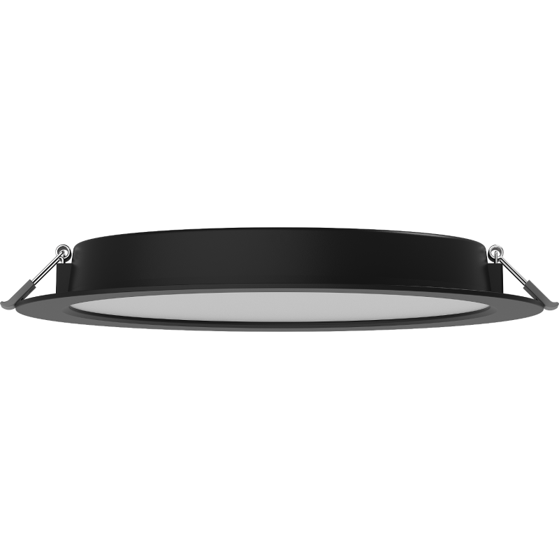 Mexen LDRR mennyezeti LED süllyesztett downlight panel, kör Ø 22 cm, 18W, Hideg - 6500K, 1440 lm, fekete - L210-022-1865-70
