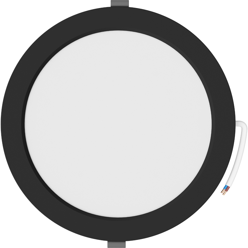 Mexen LDRR mennyezeti LED süllyesztett downlight panel, kör Ø 22 cm, 18W, Hideg - 6500K, 1440 lm, fekete - L210-022-1865-70