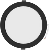 Mexen LDRR mennyezeti LED süllyesztett downlight panel, kör Ø 22 cm, 18W, Hideg - 6500K, 1440 lm, fekete - L210-022-1865-70