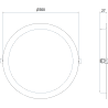 Mexen LDRR panou plafonieră downlight LED încastrat fi 30 cm, 24W, Neutru - 4000K, 2640 lm, alb - L210-030-2440-20