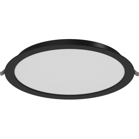 Mexen LDRR mennyezeti süllyesztett LED downlight panel, 30 cm átmérő, 24W, Hideg - 6500K, 1920 lm, fekete - L210-030-2465-70
