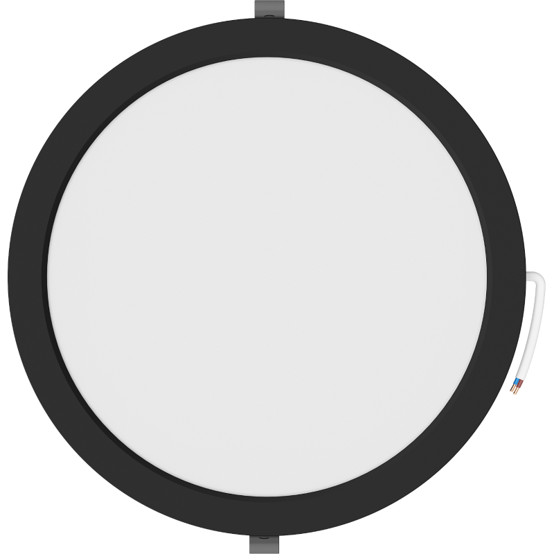 Mexen LDRR mennyezeti süllyesztett LED downlight panel, 30 cm átmérő, 24W, Hideg - 6500K, 1920 lm, fekete - L210-030-2465-70