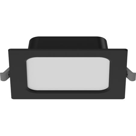 Mexen LDRR panou plafonieră LED încastrabil 12 x 12 cm, 6W, Neutru - 4000K, 390 lm, negru - L211-012-0640-70