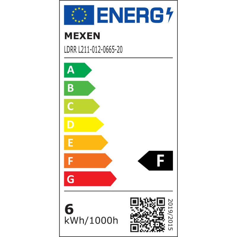 Mexen LDRR mennyezeti LED süllyesztett 12 x 12 cm-es panel, 6W, Hideg - 6500K, 600 lm, fehér - L211-012-0665-20