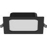 Mexen LDRR panou plafon LED încastrat 12 x 12 cm, 6W, Rece - 6500K, 600 lm, negru - L211-012-0665-70
