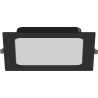 Mexen LDRR panou plafon LED încastrat downlight 17 x 17 cm, 12W, Neutru - 4000K, 1320 lm, negru - L211-017-1240-70