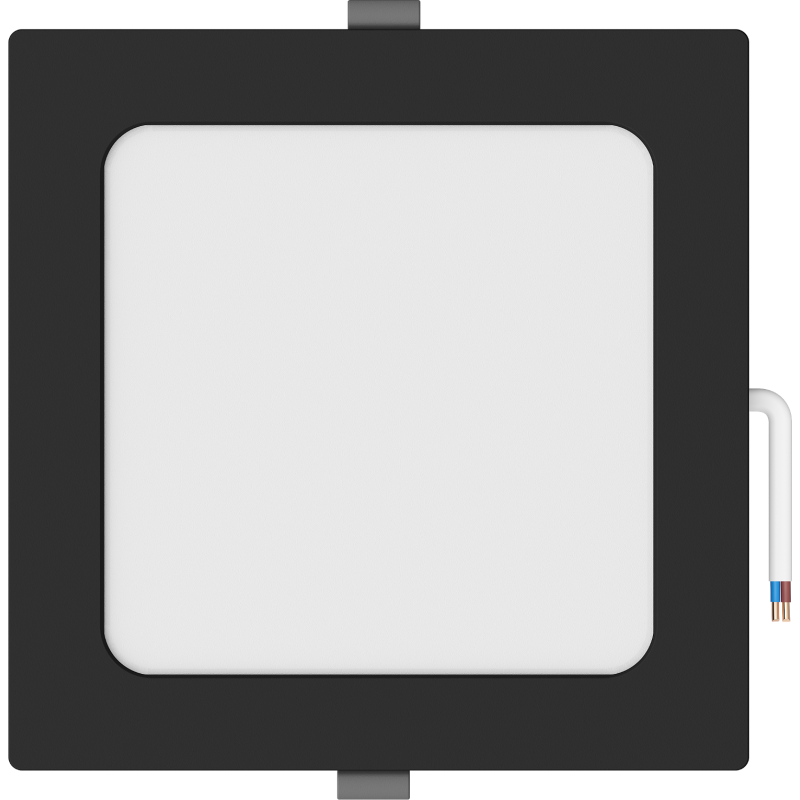 Mexen LDRR mennyezeti LED süllyesztett lámpa 17 x 17 cm, 12W, Hideg - 6500K, 780 lm, fekete - L211-017-1265-70