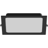 Mexen LDRR panou tavan LED downlight încastrat 22 x 22 cm, 18W, Rece - 6500K, 1440 lm, negru - L211-022-1865-70