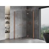 Mexen Mist-F Duo összecsukható zuhanykabin jobb 70 x 120 cm, átlátszó, kefe rozsda - 8A6-070L-120P-65-00