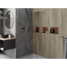 Mexen X-Wall-NR raft încastrat fără flanșă 30 x 20 cm, cupru periat - 19C1302010