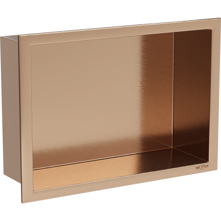 Mexen X-Wall-R raft încastrat cu flanșă 30 x 20 cm, cupru periat - 19C0302010