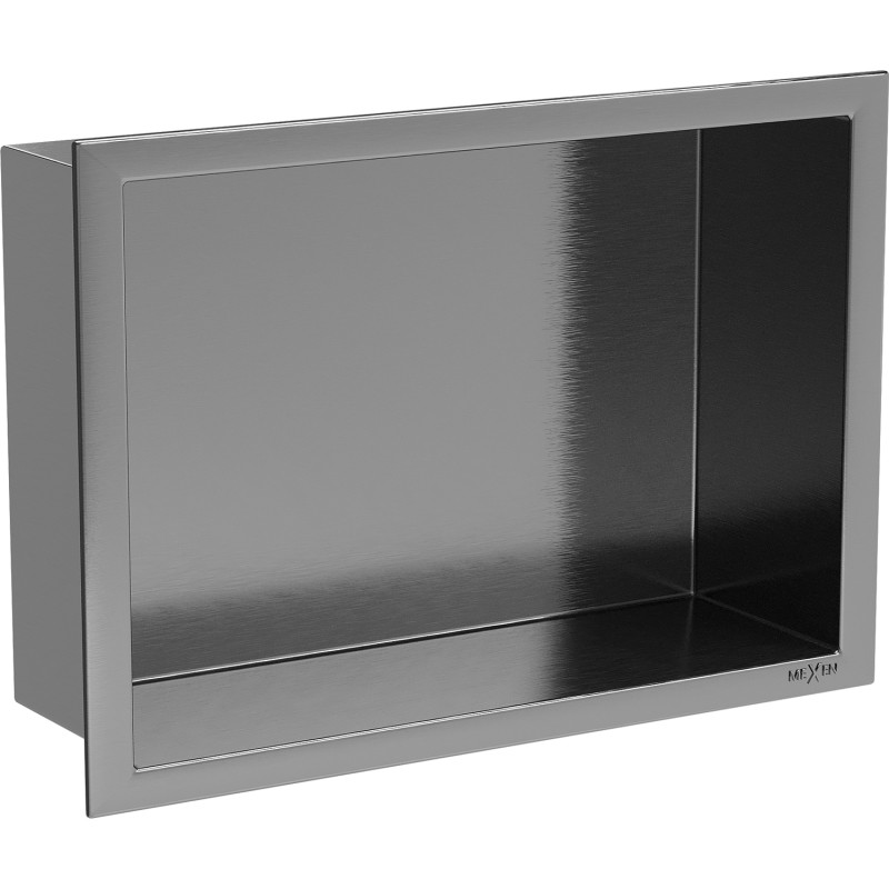 Mexen X-Wall-R raft de nișă cu flanșă 30 x 20 cm, gri armat periat - 19E0302010