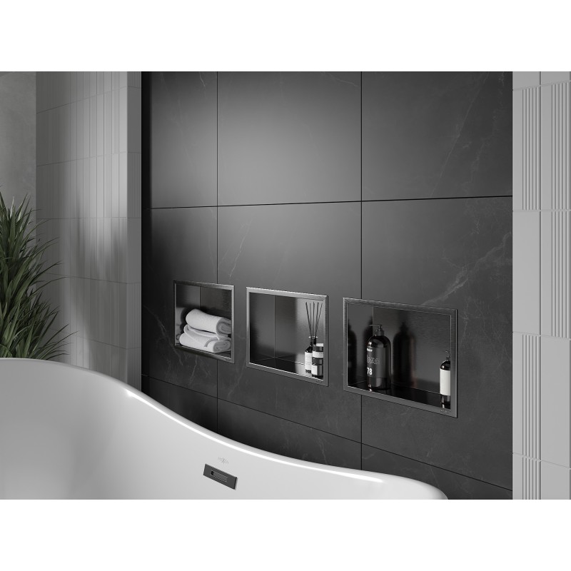 Mexen X-Wall-R fali polc peremmel 30 x 20 cm, Gun grey kefe - 19E0302010