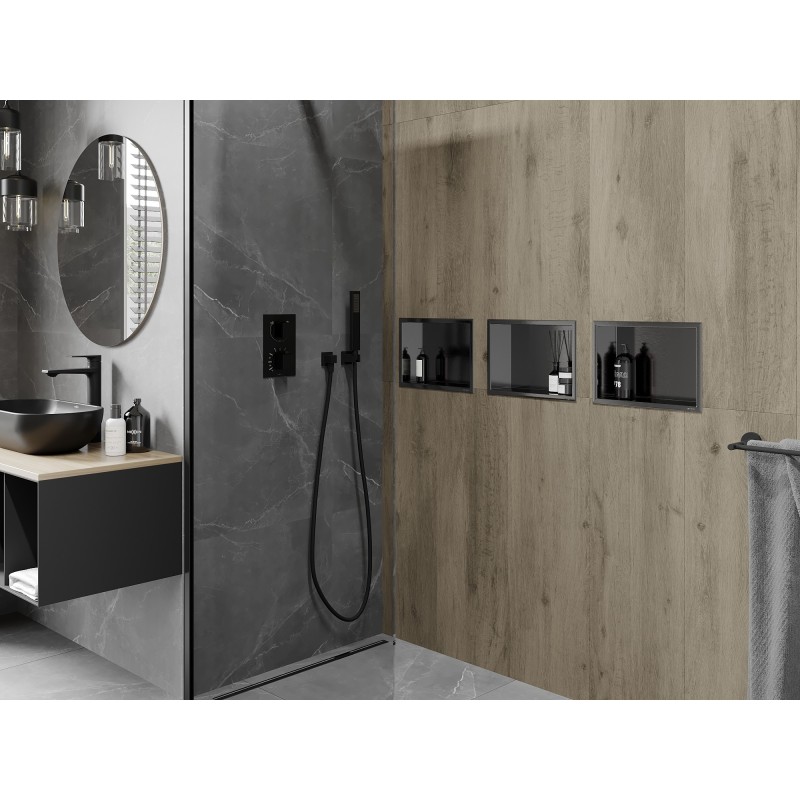 Mexen X-Wall-R fali polc peremmel 30 x 20 cm, Gun grey kefe - 19E0302010