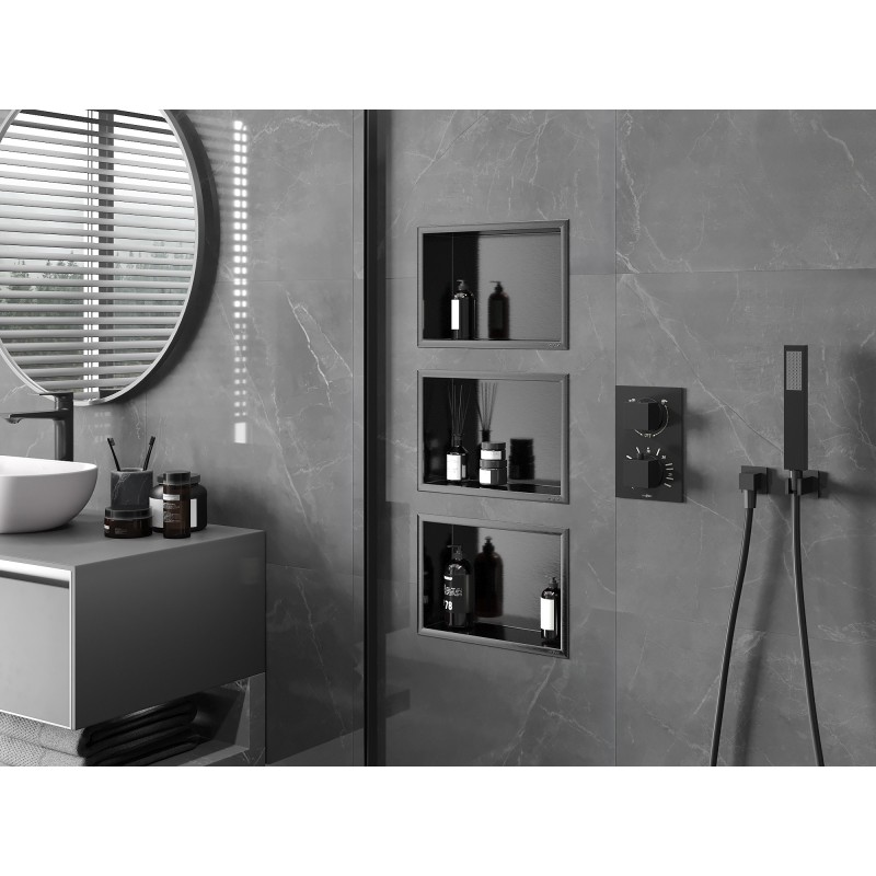 Mexen X-Wall-R fali polc peremmel 30 x 20 cm, Gun grey kefe - 19E0302010