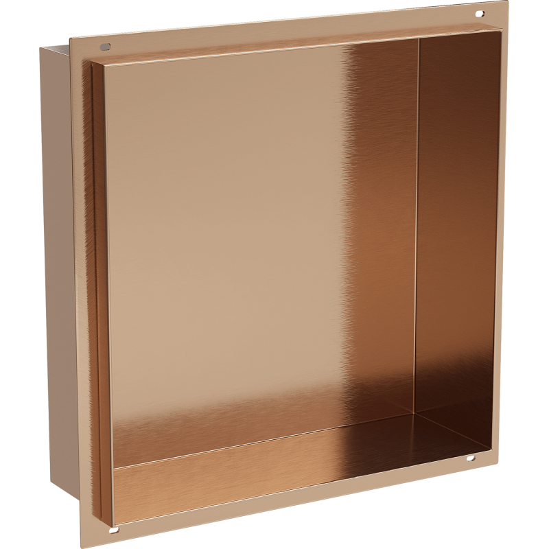 Mexen X-Wall-NR raft de nișă fără flanșă 30 x 30 cm, cupru periat - 19C1303010