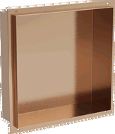 Mexen X-Wall-NR perem nélküli beépíthető polc 30 x 30 cm, kefe hatású réz - 19C1303010