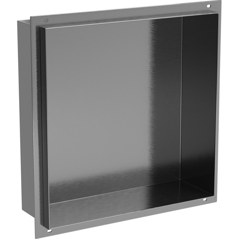 Mexen X-Wall-NR fül nélküli fali polc 30 x 30 cm, gun gray kefe hatású - 19E1303010