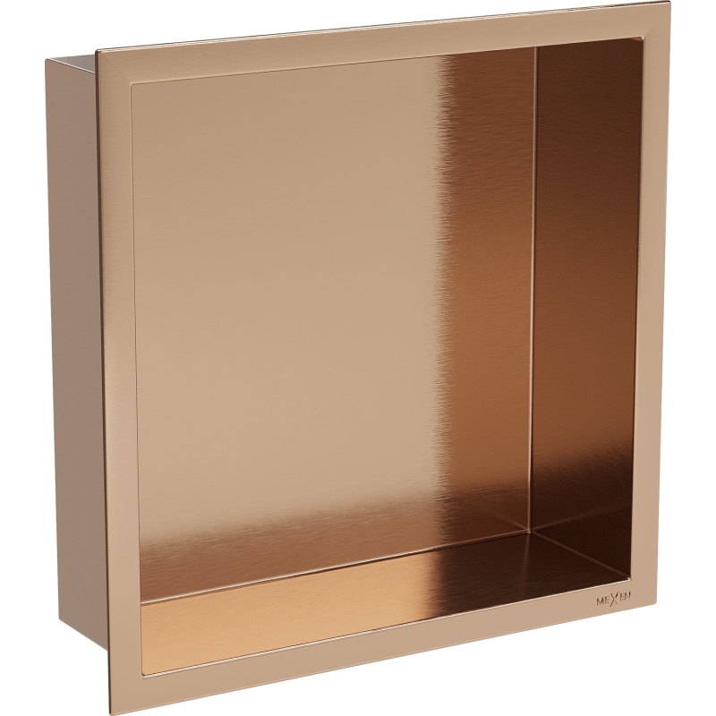 Mexen X-Wall-R falcos polc peremmel 30 x 30 cm, kefélt réz - 19C0303010