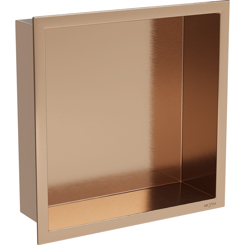 Mexen X-Wall-R raft de nișă cu guler 30 x 30 cm, cupru periat - 19C0303010