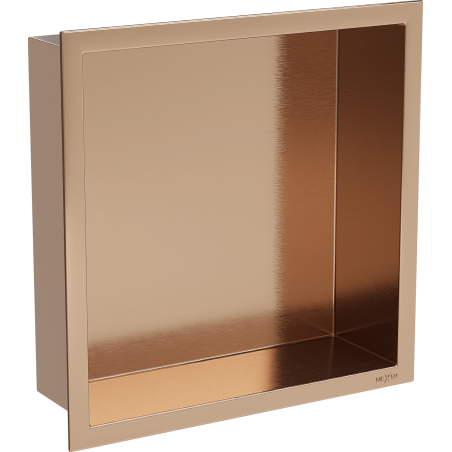 Mexen X-Wall-R falcos polc peremmel 30 x 30 cm, kefélt réz - 19C0303010