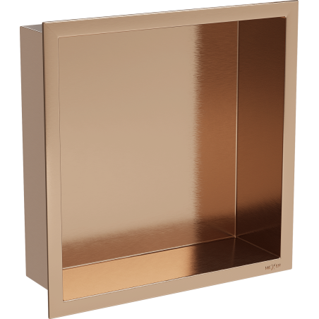 Mexen X-Wall-R raft de nișă cu guler 30 x 30 cm, cupru periat - 19C0303010