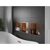 Mexen X-Wall-R falcos polc peremmel 30 x 30 cm, kefélt réz - 19C0303010