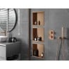 Mexen X-Wall-R raft de nișă cu guler 30 x 30 cm, cupru periat - 19C0303010