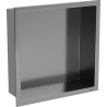 Mexen X-Wall-R süllyesztett polc peremmel 30 x 30 cm, gun grey kefe - 19E0303010