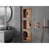 Mexen X-Wall-R falcos polc szegéllyel és polccal 30 x 30 cm, kefélt réz - 19C0303010S