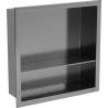 Mexen X-Wall-R fali rekeszes polc peremmel és polccal 30 x 30 cm, gun grey kefélt - 19E0303010S
