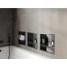 Mexen X-Wall-R fali rekeszes polc peremmel és polccal 30 x 30 cm, gun grey kefélt - 19E0303010S
