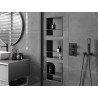Mexen X-Wall-R fali rekeszes polc peremmel és polccal 30 x 30 cm, gun grey kefélt - 19E0303010S