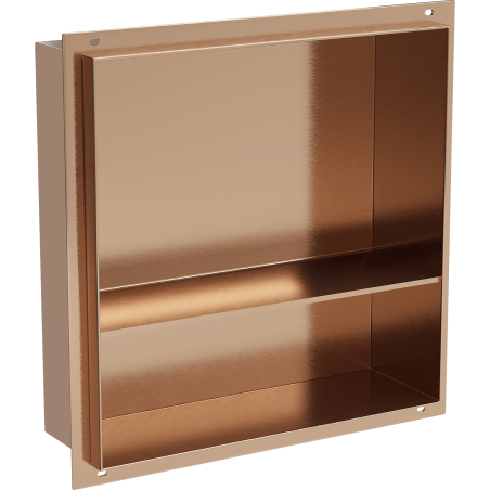 Mexen X-Wall-NR raft de nișă fără flanșă cu raft de 30 x 30 cm, cupru periat - 19C1303010S