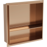 Mexen X-Wall-NR raft de nișă fără flanșă cu raft de 30 x 30 cm, cupru periat - 19C1303010S