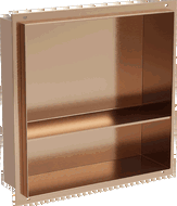 Mexen X-Wall-NR raft de nișă fără flanșă cu raft de 30 x 30 cm, cupru periat - 19C1303010S