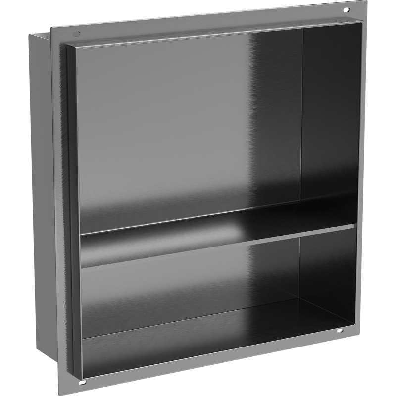 Mexen X-Wall-NR raft încastrat fără flanșă cu raft 30 x 30 cm, gri tun periat - 19E1303010S