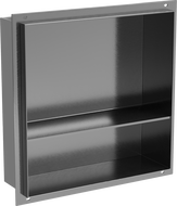 Mexen X-Wall-NR raft de nișă fără flanșă cu poliță 30 x 30 cm, gri metalizat periat - 19E1303010S