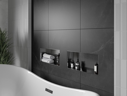 Mexen X-Wall-NR raft de nișă fără flanșă 45 x 20 cm, gri tun brushed - 19E1452010