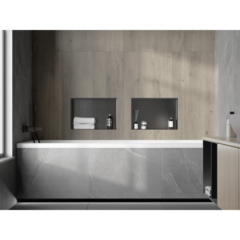 Mexen X-Wall-NR raft încastrat fără flanșă 45 x 30 cm, gri pistă periat - 19E1453010