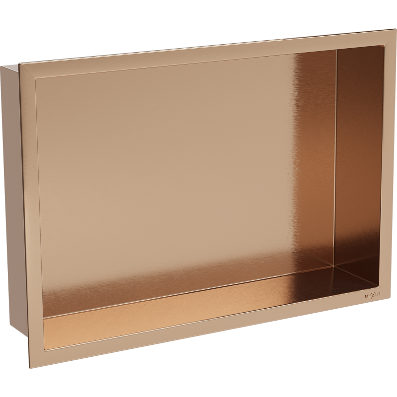 Mexen X-Wall-R raft în perete cu flanșă 45 x 30 cm, cupru periat - 19C0453010