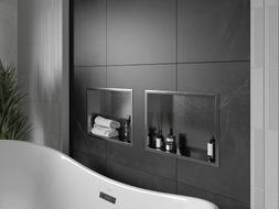 Mexen X-Wall-R 45 x 30 cm-es peremes fülkepolc, gun gray kefélt - 19E0453010