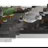 Mexen Pablo chiuvetă de granit 1-cameră cu scurgător și baterie de bucătărie Rita, negru/metalizat auriu- 6510-75-670300-50-B