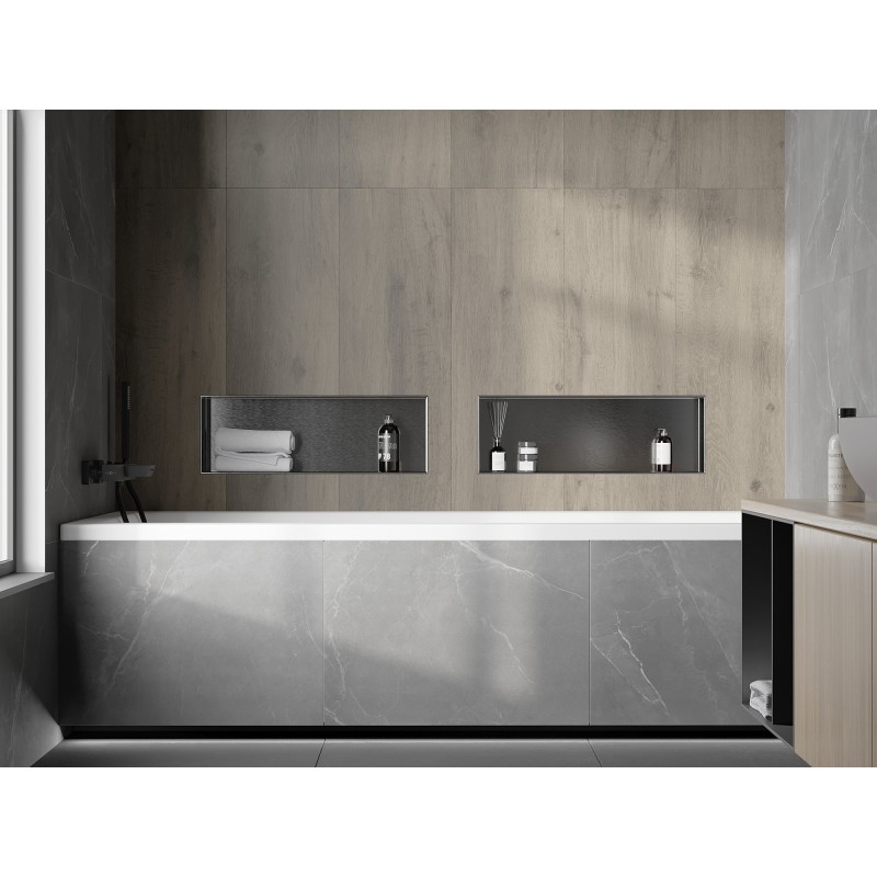 Mexen X-Wall-NR perem nélküli beépített polc 60 x 20 cm, gun grey kefélt - 19E1602010