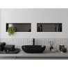 Mexen X-Wall-NR perem nélküli beépített polc 60 x 20 cm, gun grey kefélt - 19E1602010