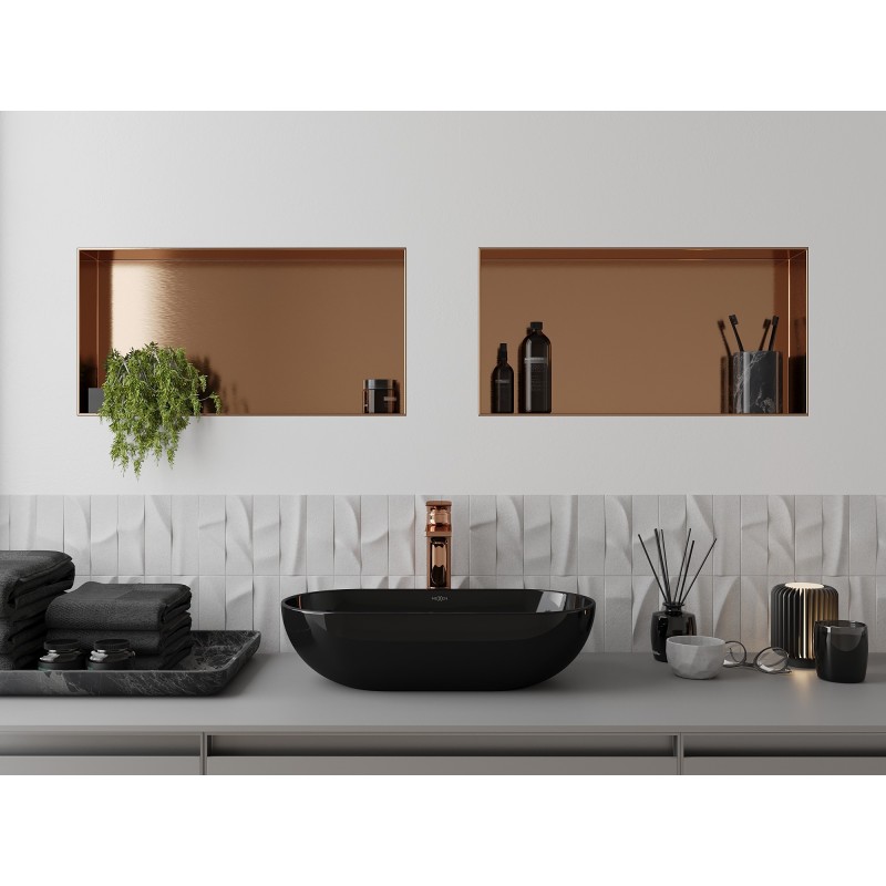 Mexen X-Wall-NR raft de nișă fără fațetă 60 x 30 cm, cupru periat - 19C1603010